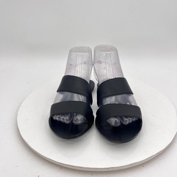 Loeffler Randall Women Size 5 Black Leather Slide Slip On Comfort Flat Sandal - Picture 2 of 11